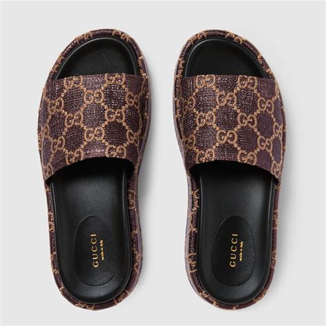 gucci outlet slides|gucci slides sale women's.